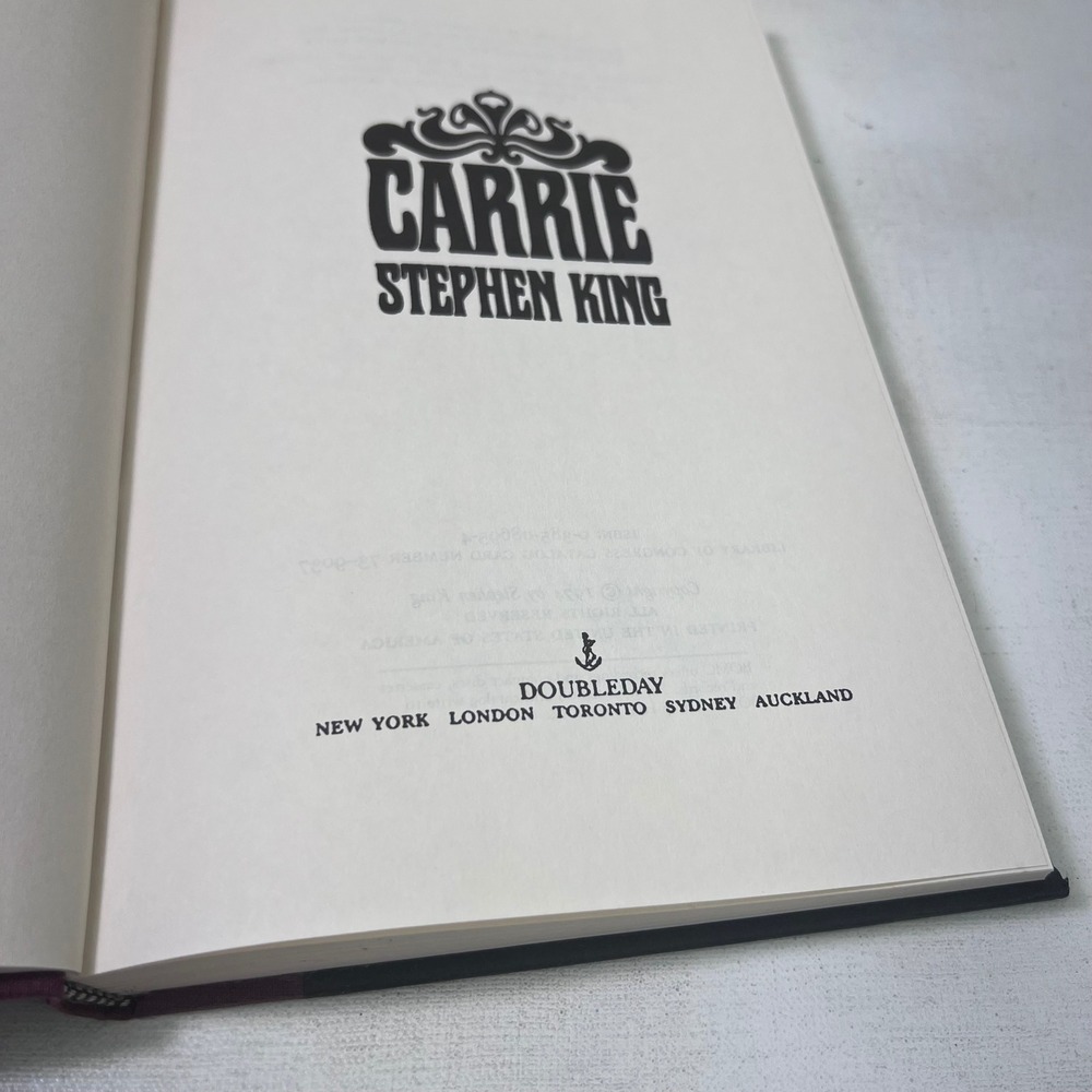 Carrie Stephen King Doubleday Hardcover 1974 Horror Fiction Vintage Book Club - Picture 4 of 13